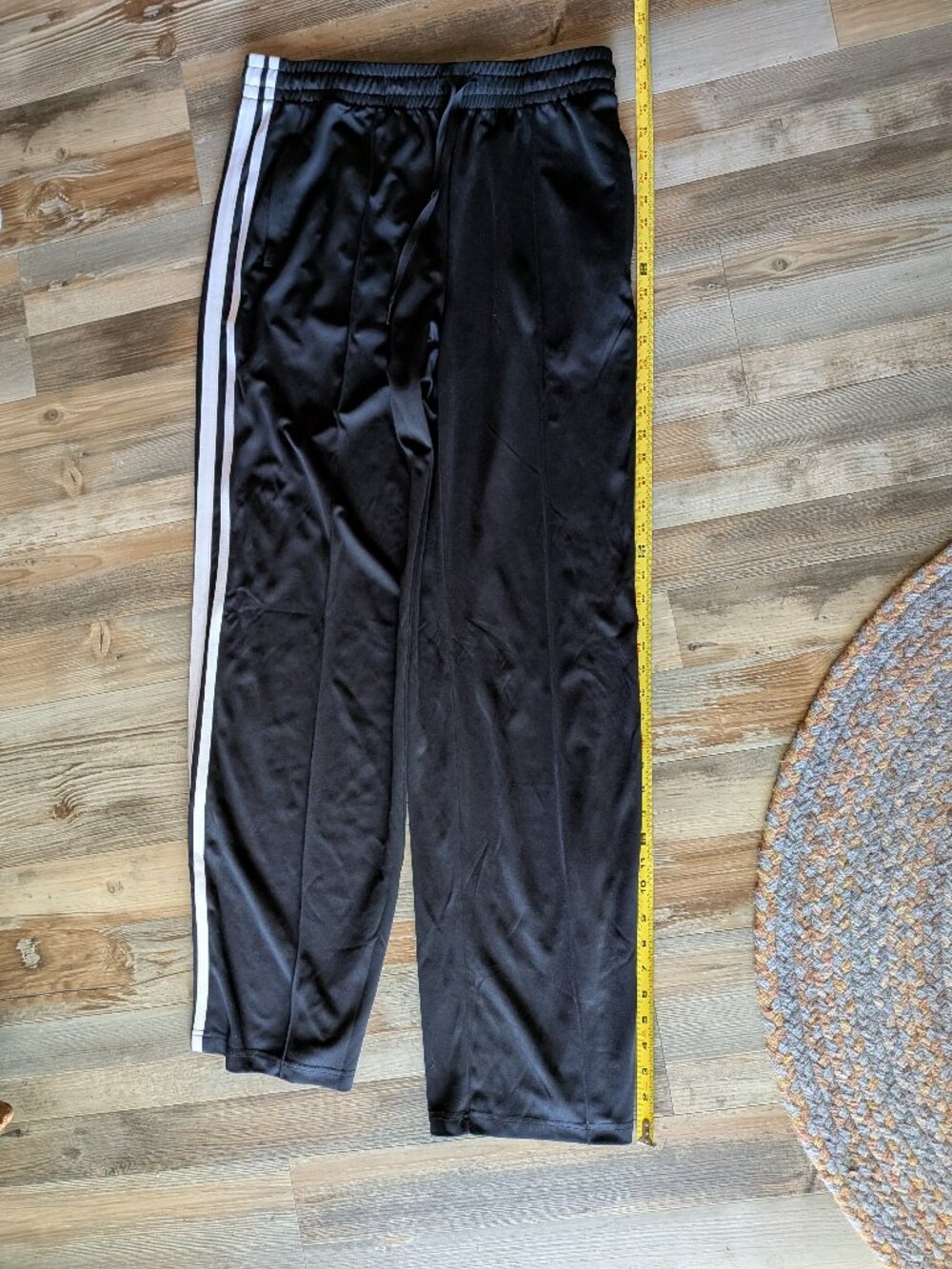 Tapata Pants Black Wide Leg Track Side Stripe Athleisure Womens XL 34inch